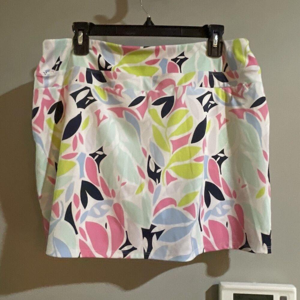 Tommy Bahama Skirt Skort Tripical Floral Active Stretch Golf Tennis Womens XL